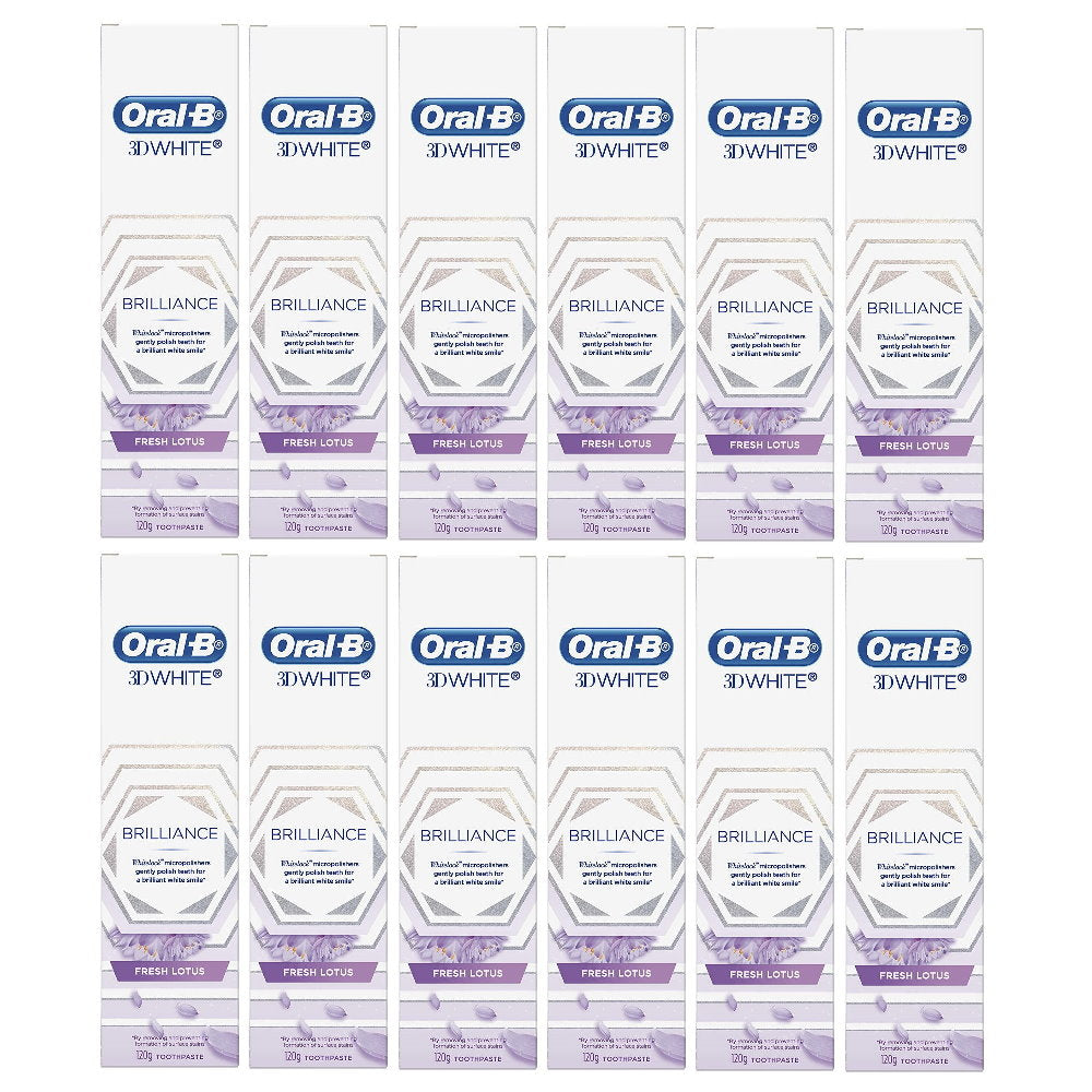 Buy 12 Pack Oral-B Brilliance Fresh Lotus Toothpaste 120g - Makeup ...