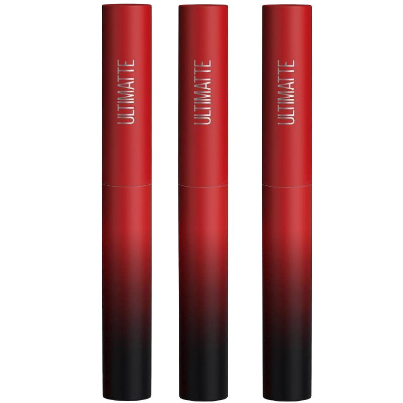 3x Maybelline Color Sensational Ultimatte Matte Slim Lipstick 199 More Ruby