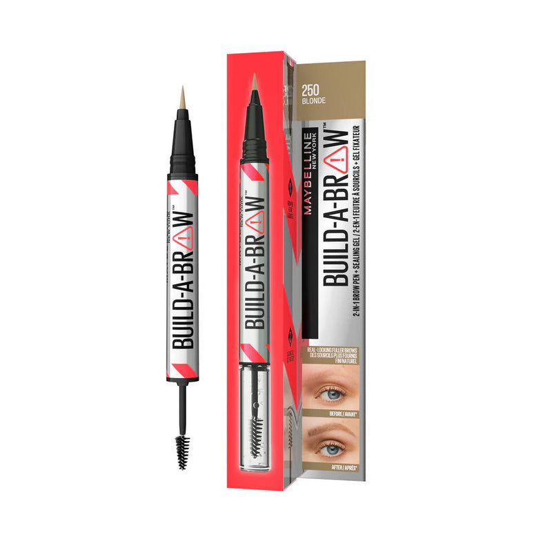 3x Maybelline Build A Brow 2 in 1 Pen Sealing Gel Eyebrow 250 Blonde