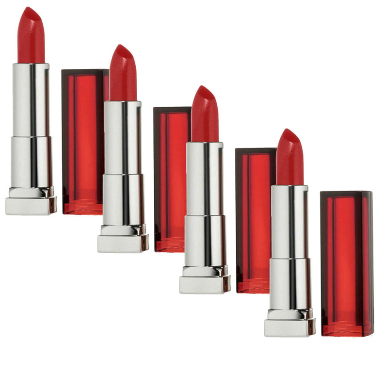 4x Maybelline Color Sensational Lipcolour Lipstick 630 Red Revolution