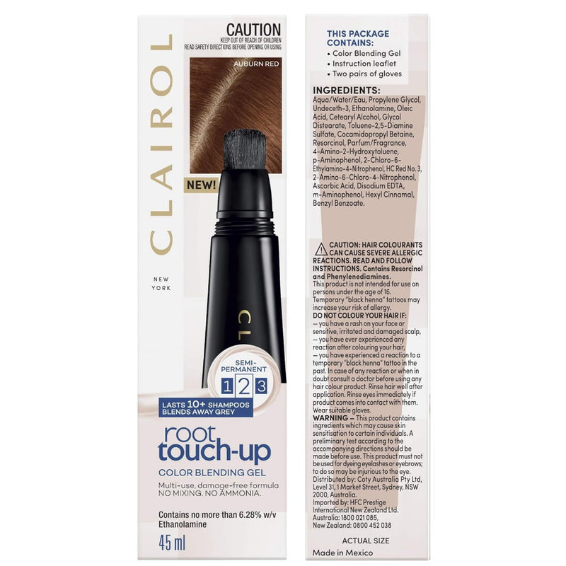 6x Clairol Root Touch-up Semi Permanent Color Blending Gel 45ml Auburn Red