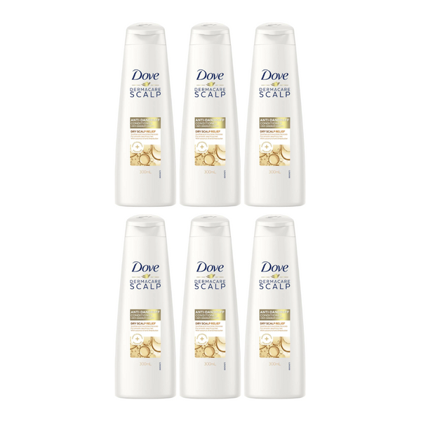 6x Dove Dermacare Scalp Anti Dandruff Conditioner Dry Scalp Relief 300ml