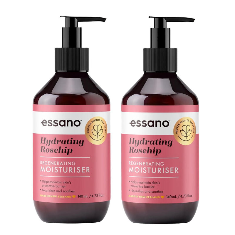 2x Essano Regenerating Moisturiser Hydrating Rosehip 140ml