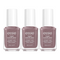 3x Essie Strength + Color Nail Polish 90 On The Mauve 13.5ml