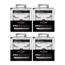 4x Eylure London Pro Magnetic Eyeliner & Lash System Fluttery Light 007 Lashes 2.5ml