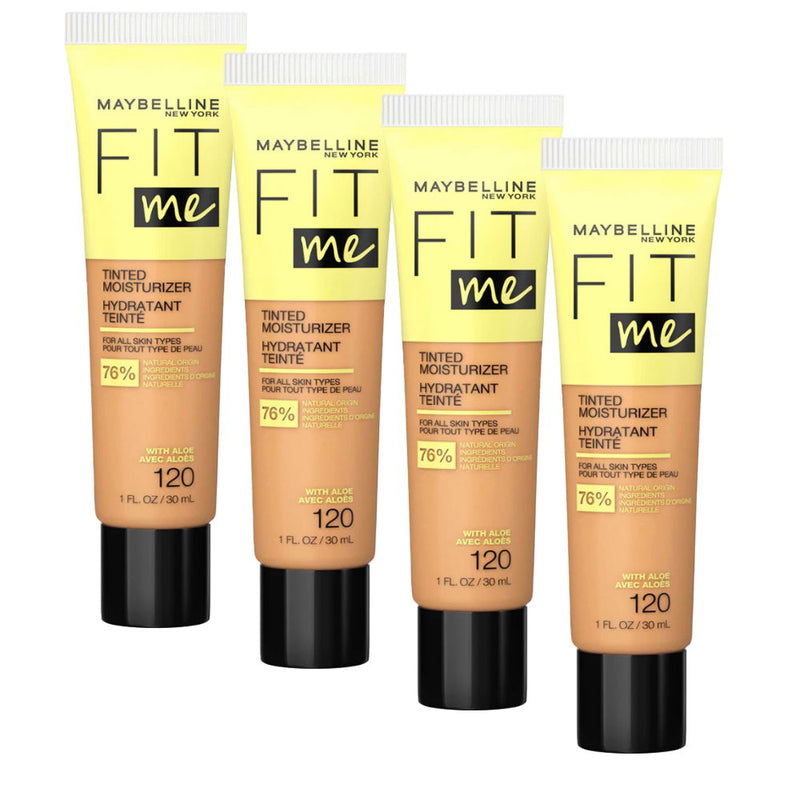 4x Maybelline Fit Me Tinted Moisturizer with Aloe 30ml 120