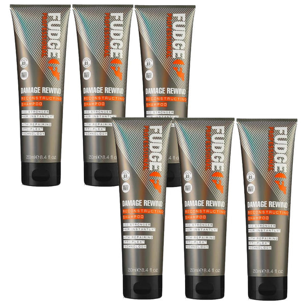 6x Fudge Professional Damage Rewind Reconstructing Shampoo 250ml