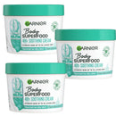 3x Garnier Body Superfood Aloe Vera & Magnesium Body Cream 380ml