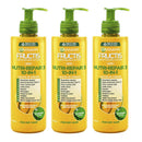 3x Garnier Fructis Nutri Repair 3 10-in-1 Leave-In Treatment Cream For Dry Hair 400ml