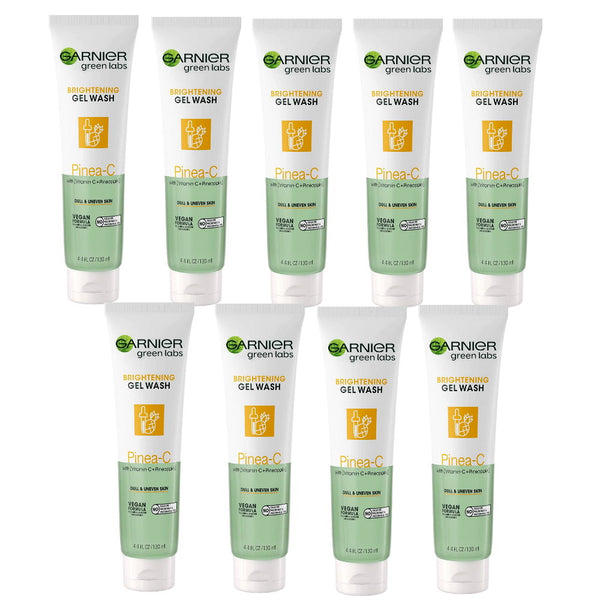 9x Garnier Green Labs Pinea-C Brightening Gel Wash Cleanser 130mL