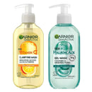 2pk Garnier Skin Active Hyaluronic Aloe and Vitamin C Brightening Gel Wash