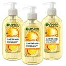 3x Garnier Skin Active Vitamin C Brightening Gel Cleanser 200ml