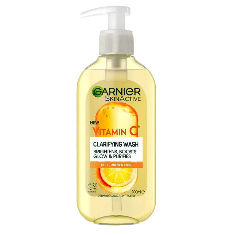 6x Garnier Skin Active Vitamin C Brightening Gel Cleanser 200ml