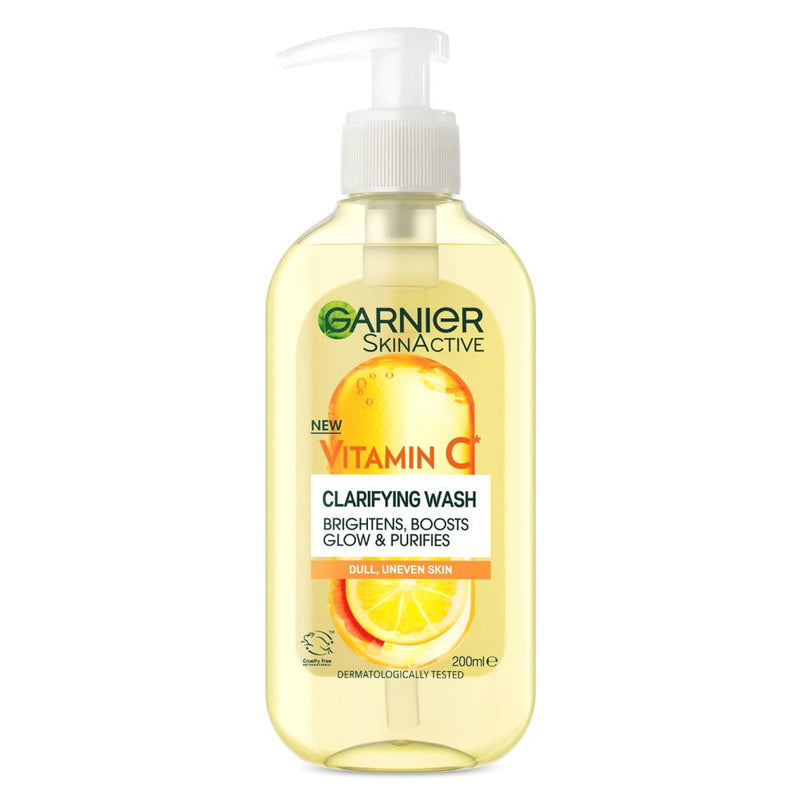 3x Garnier Skin Active Vitamin C Brightening Gel Cleanser 200ml