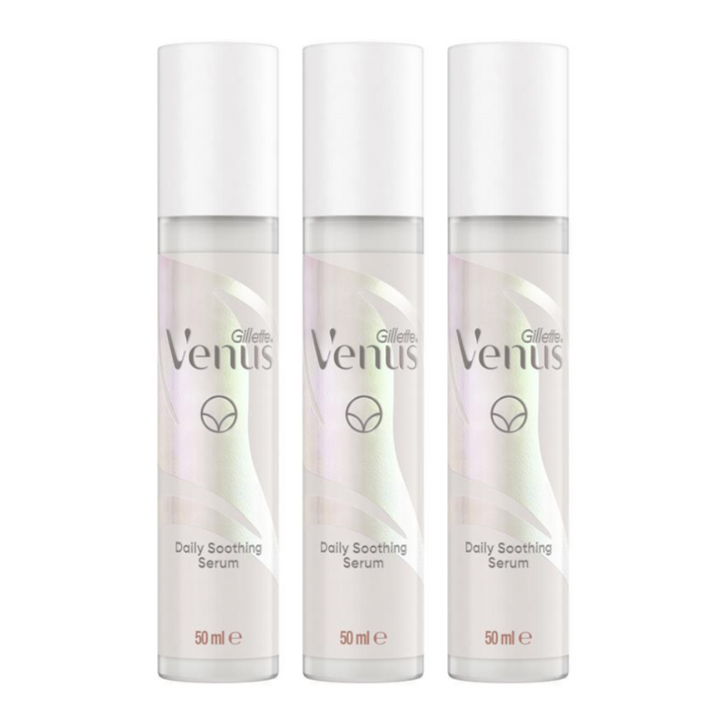 3x Gillette Venus for Pubic Hair & Skin Daily Soothing Serum 50ml EXP 30/03/2025