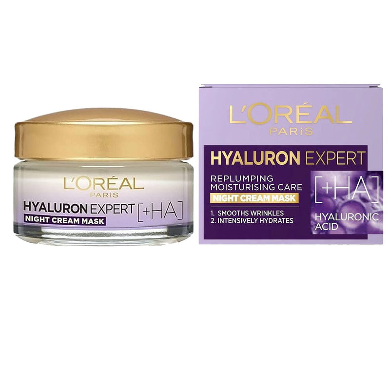 6x L'Oreal Hyaluron Expert Replumping Moisturising Night Cream Mask spf20 50ml