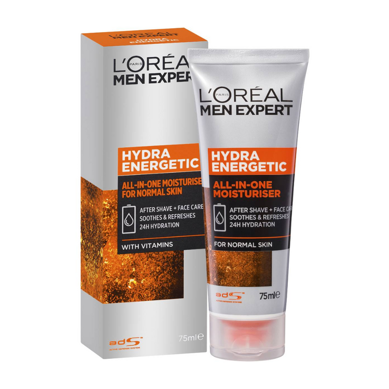 6 x LOreal Men Expert Hydra Energetic All in One Moisturiser for Normal Skin 75mL