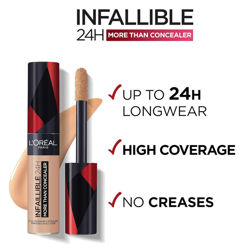 6x L'Oreal Paris Infallible 24H Full Coverage More Than Concealer 11ml 322 Ivory