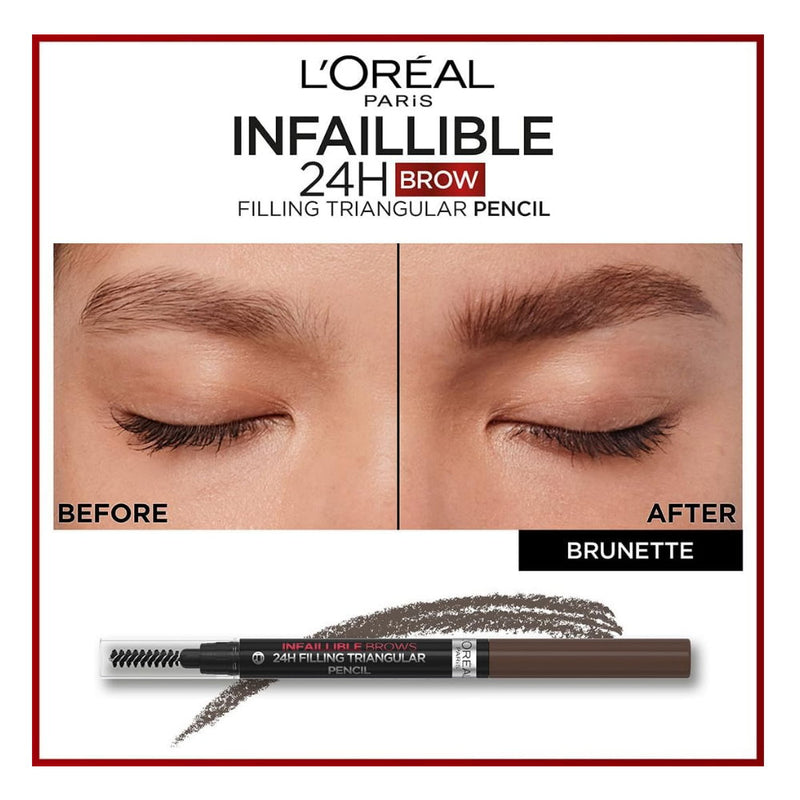 LOreal Paris Infallible Brows 24 Hour Filling Triangular Eyebrow Pencil 3.0 Brunette