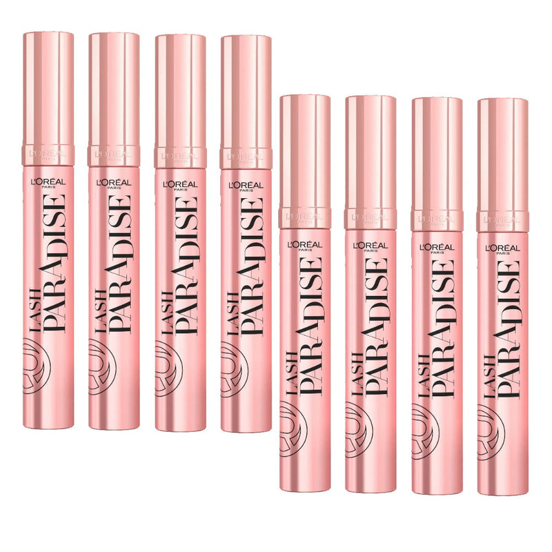 8x LOreal Paris Lash Paradise Mascara 6.4mL Black