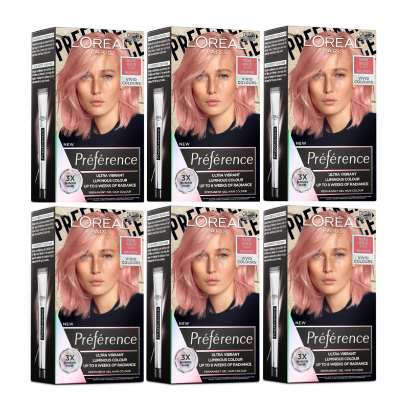 Pink Rose Hair Dye - Shop Online Makeup Warehouse - 6 x LOreal Paris Preference Vivids Permanent Hair Colour 9.213 Melrose Rose Gold