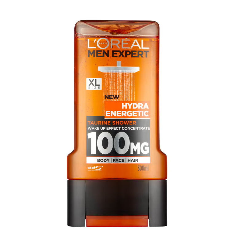 24x L'Oreal Men Expert Hydra Energetic Shower Gel Body Face Hair 300ml