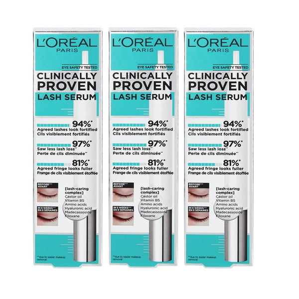 3x L’Oreal Paris Clinically Proven Eye Lash Serum Transparent