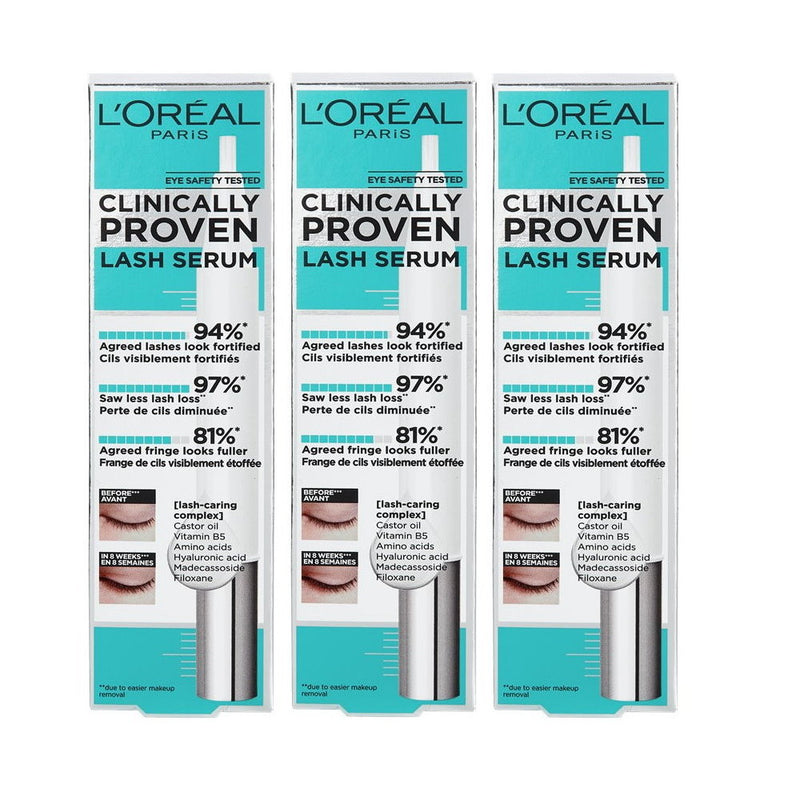 3x L’Oreal Paris Clinically Proven Eye Lash Serum Transparent