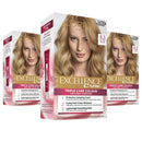 3x L'Oreal Paris Excellence Crème Permanent Hair Colour 8.3 Golden Blonde