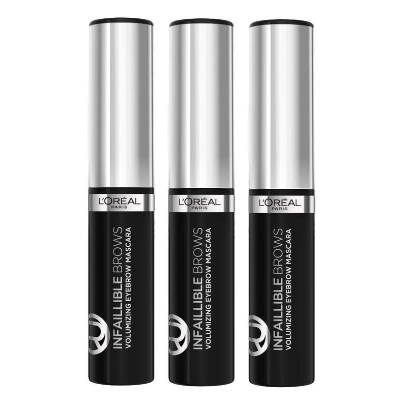 3x L'Oreal Paris Infaillible Brow Mascara 4.6g Transparent