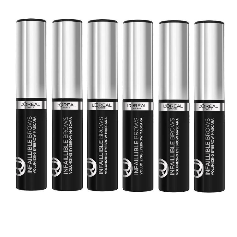 6x L'Oreal Paris Infaillible Brow Mascara 4.6g Transparent