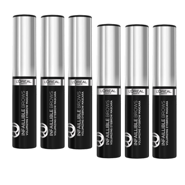 6x L'Oreal Paris Infaillible Brow Mascara 4.6g Transparent