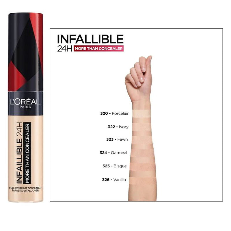 L'Oreal Paris Infallible 24H Full Coverage More Than Concealer 11ml 322 Ivory