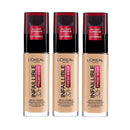 3x L'Oreal Paris Infallible 32H Fresh Wear Foundation SPF 25 30ml 120 Golden Vanilla