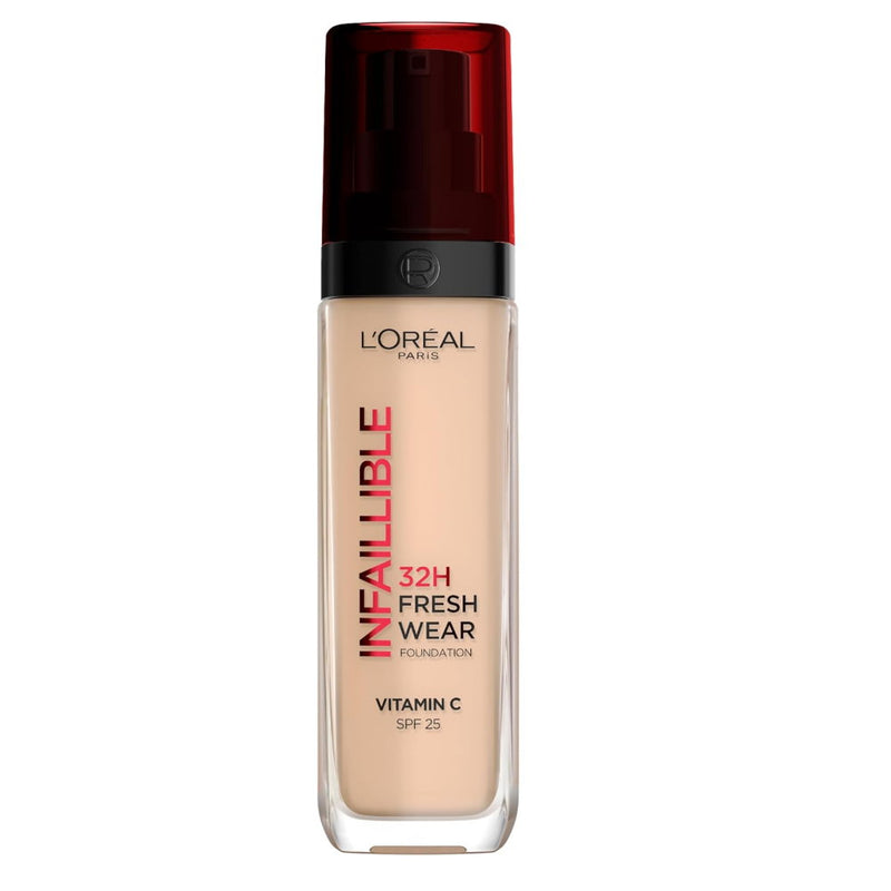 6x L'Oreal Paris Infallible 32H Fresh Wear Foundation SPF 25 30ml 132 Warm Undertone