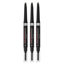 3x L'Oreal Paris Infallible Brows 24 Hour Filling Triangular Eyebrow Pencil 1.0 Ebony