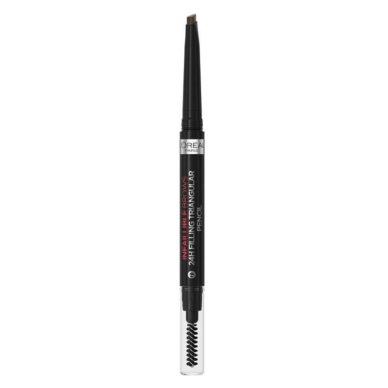 3x L'Oreal Paris Infallible Brows 24 Hour Filling Triangular Eyebrow Pencil 1.0 Ebony