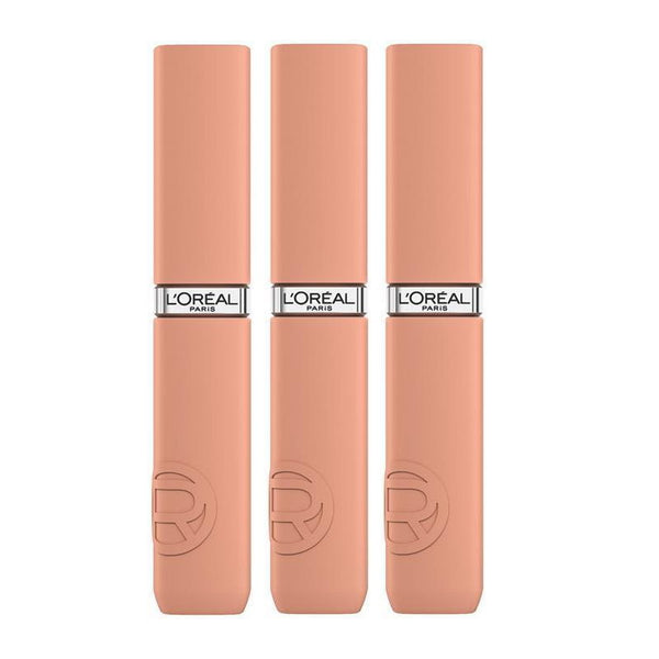 3x L'Oreal Paris Le Matte Resistance Liquid Lipstick 5ml 100 Fairytale Ending