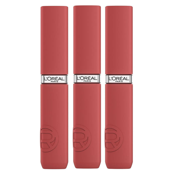 3x L'Oreal Paris Le Matte Resistance Liquid Lipstick 5ml 645 Crush Alert