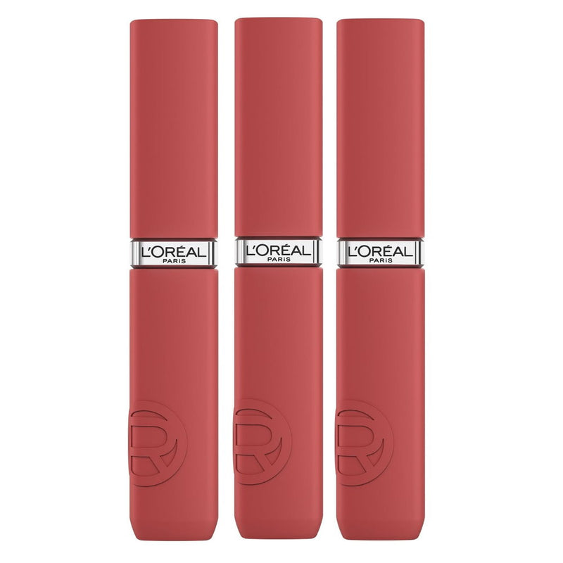 3x L'Oreal Paris Le Matte Resistance Liquid Lipstick 5ml 645 Crush Alert