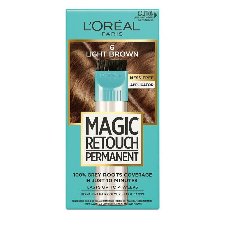 12x L'Oreal Paris Magic Retouch Permanent Hair Colour 6 Light Brown