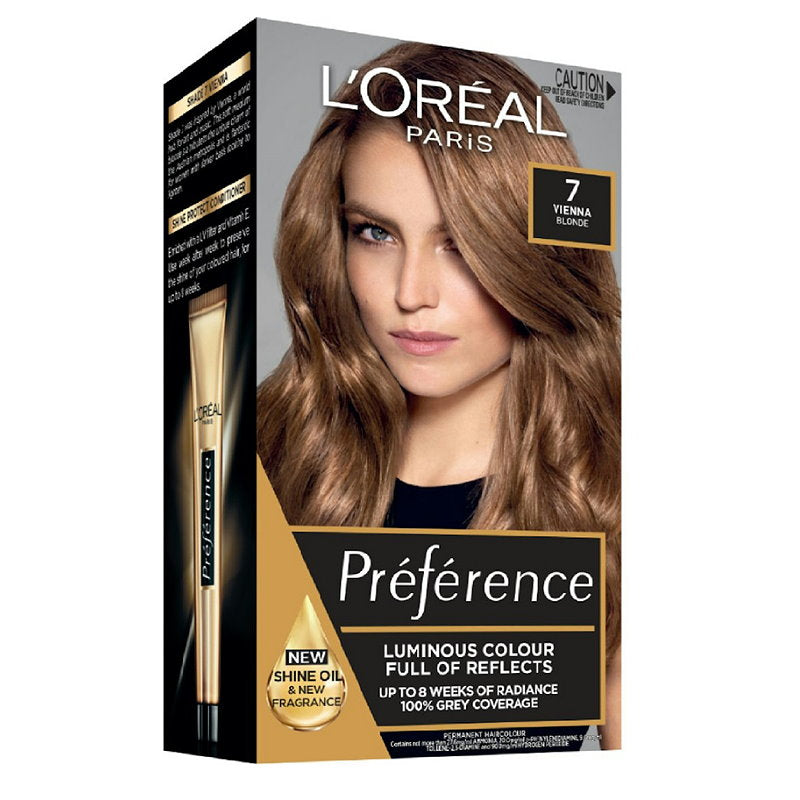 3x L'Oreal Paris Preference Permanent Hair Colour 7 Vienna Blonde