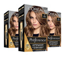 3x L'Oreal Paris Preference Permanent Hair Colour 7 Vienna Blonde