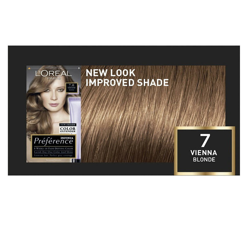 3x L'Oreal Paris Preference Permanent Hair Colour 7 Vienna Blonde