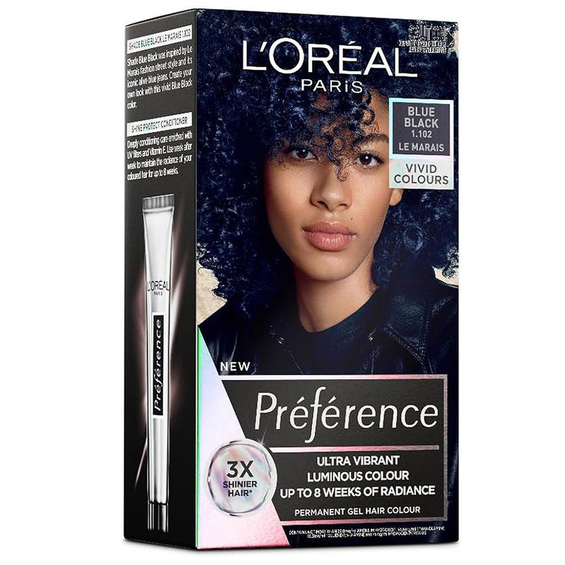 L'Oreal Paris Preference Vivids Permanent Hair Colour 1.102 Blue Black Le Marais