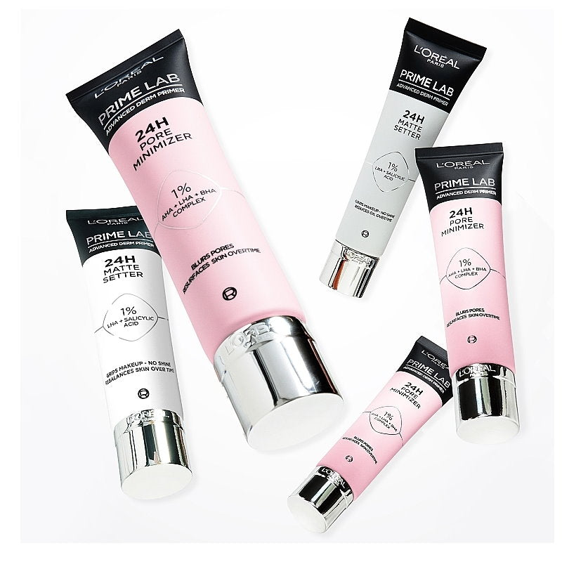 3x L'Oreal Paris Primer Lab 24 Hour Pore Minimizer Primer 30ml