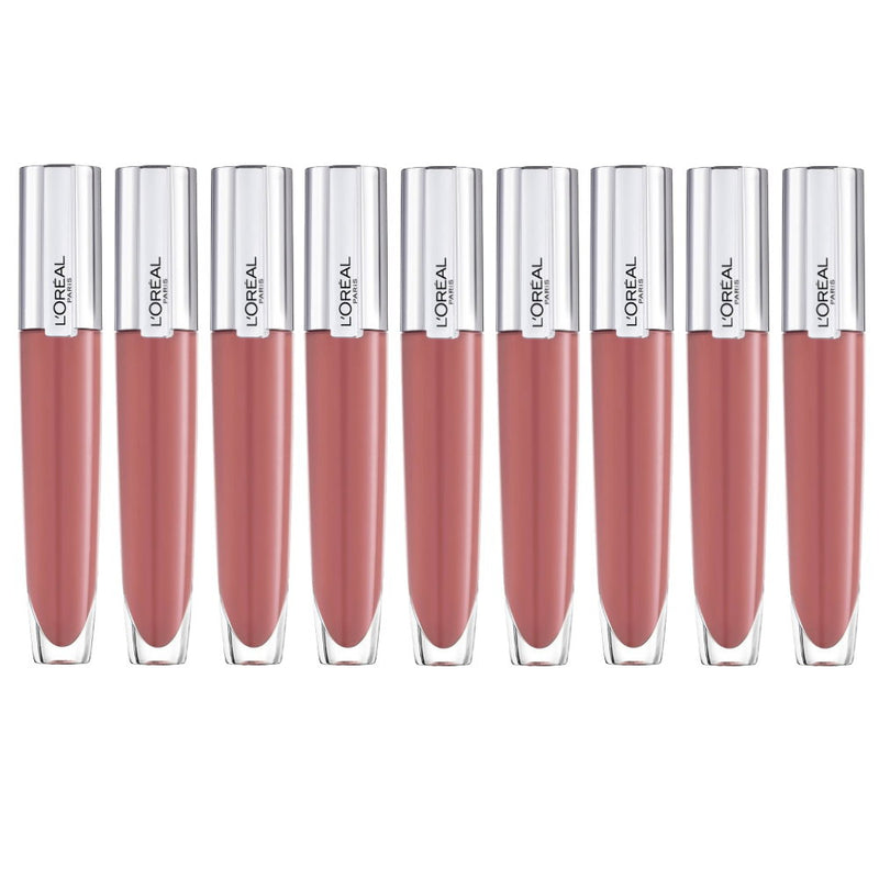 9x L'Oreal Paris Rouge Signature Plump Lip Gloss 7ml 404 I Assert