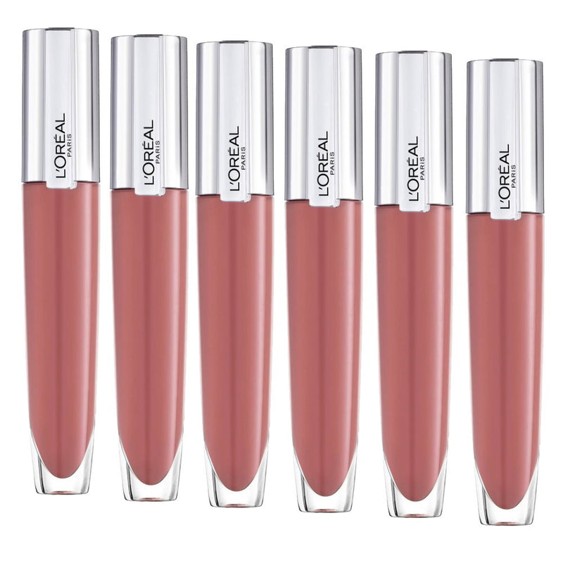 6x L'Oreal Paris Rouge Signature Plump Lip Gloss 7ml 404 I Assert