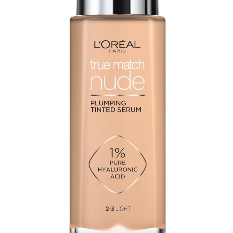 L'Oreal Paris True Match Nude Plumping Tinted Serum 30ml 2-3 Light