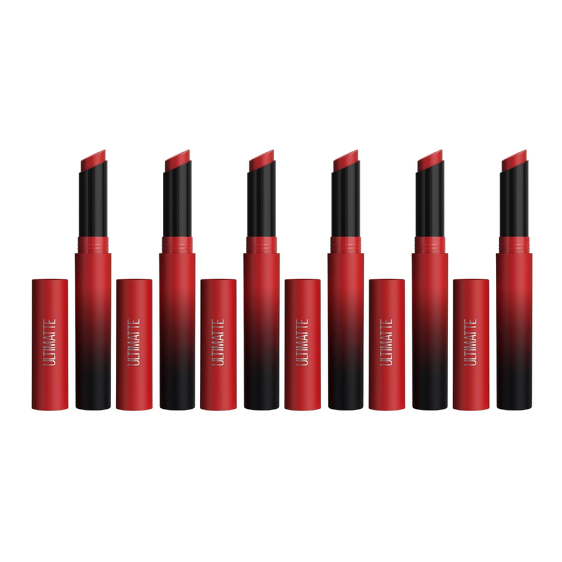 6x Maybelline Color Sensational Ultimatte Matte Slim Lipstick 199 More Ruby